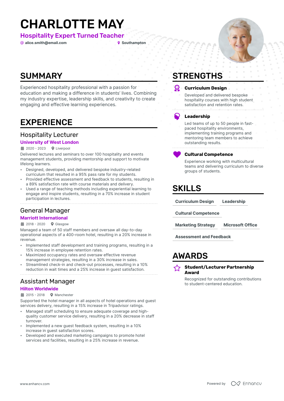 3 Hospitality CV Examples For 2023