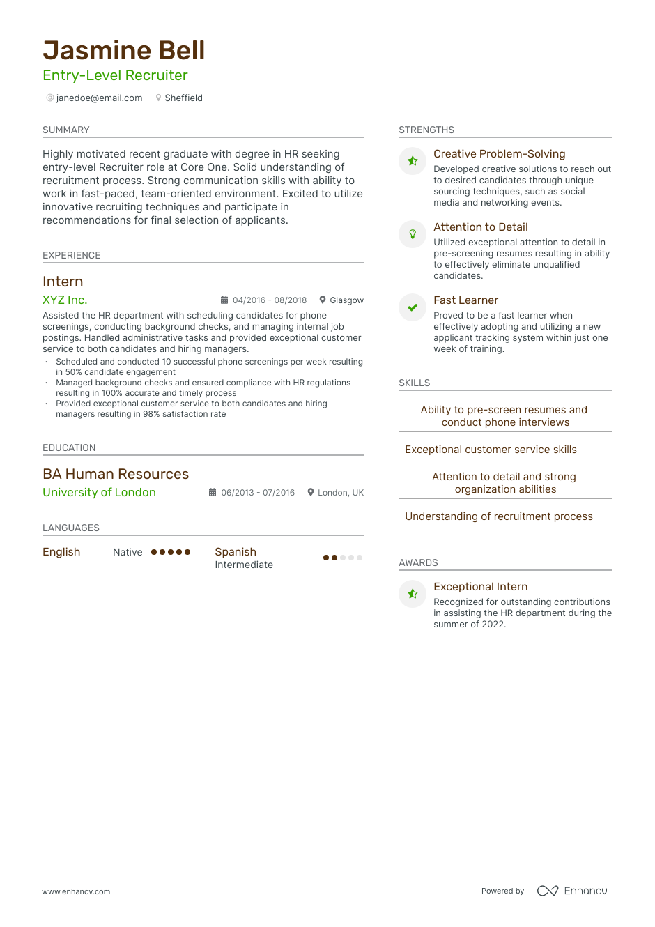 3 Recruiter CV Examples for 2023