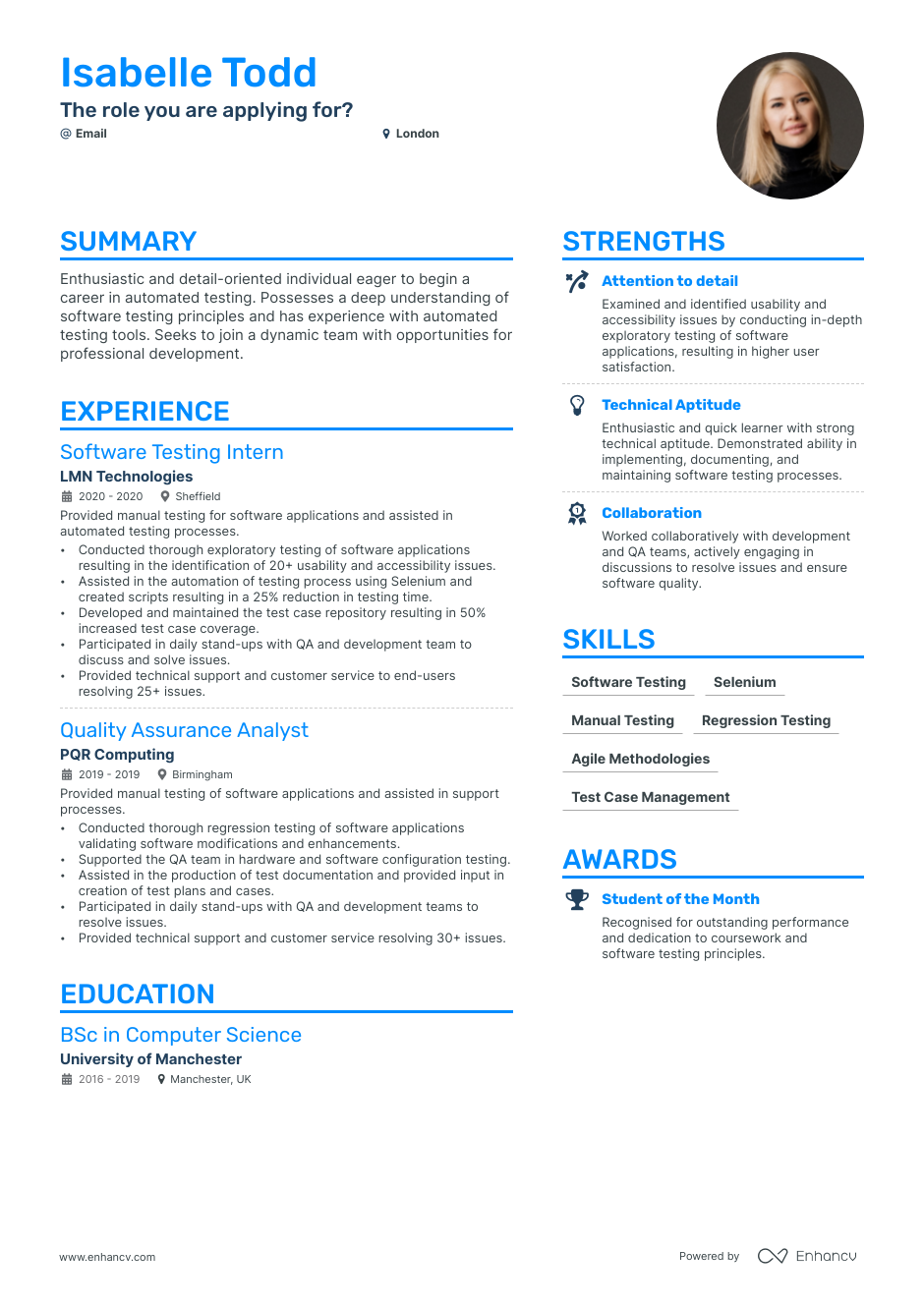 3 QA Tester CV Examples for 2023