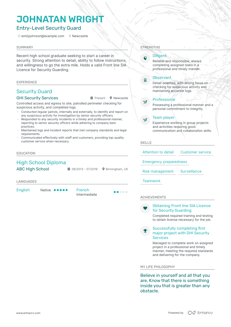 3 Security Guard CV Examples For 2023