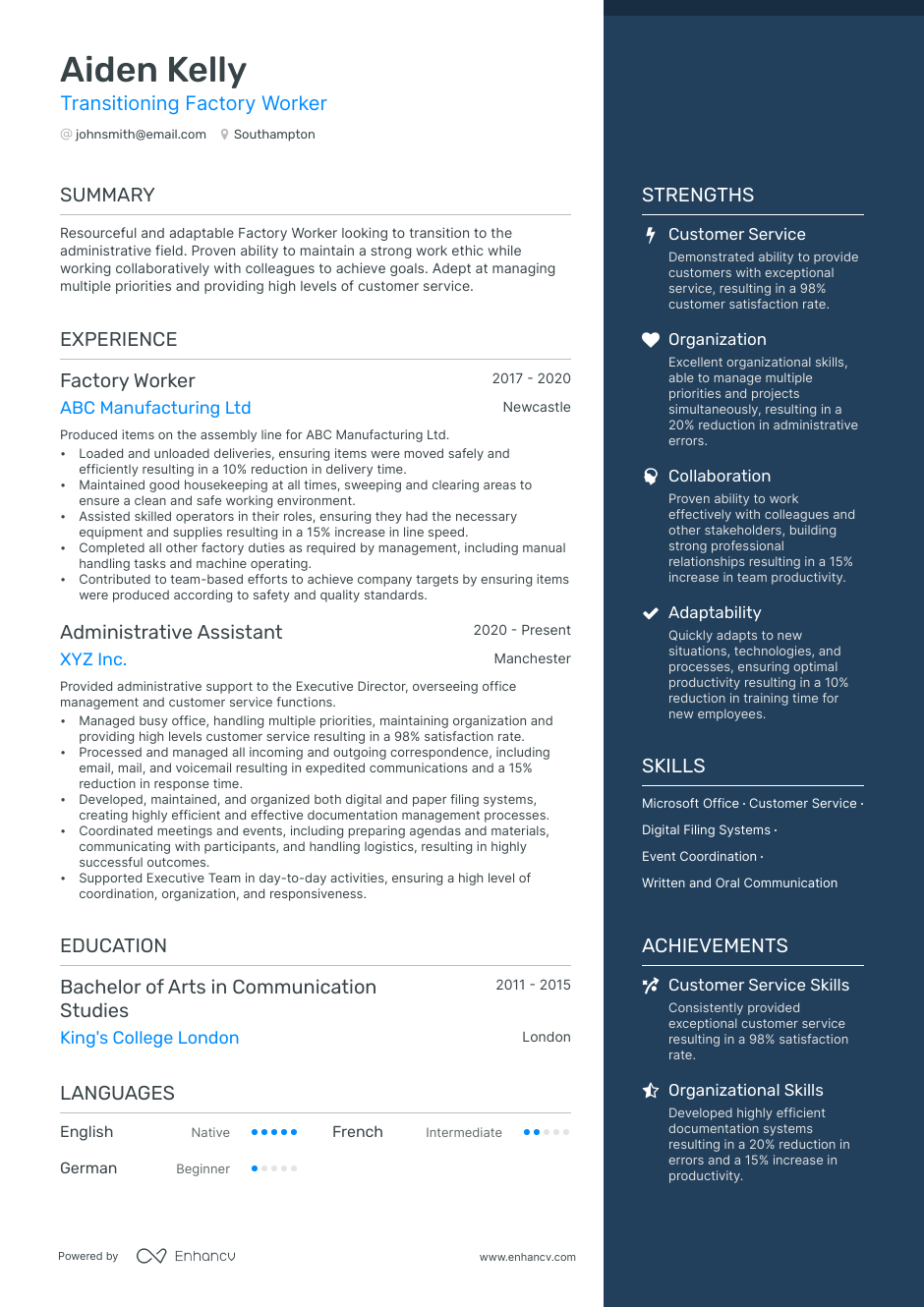 3 Factory Worker Cv Examples For 2023 