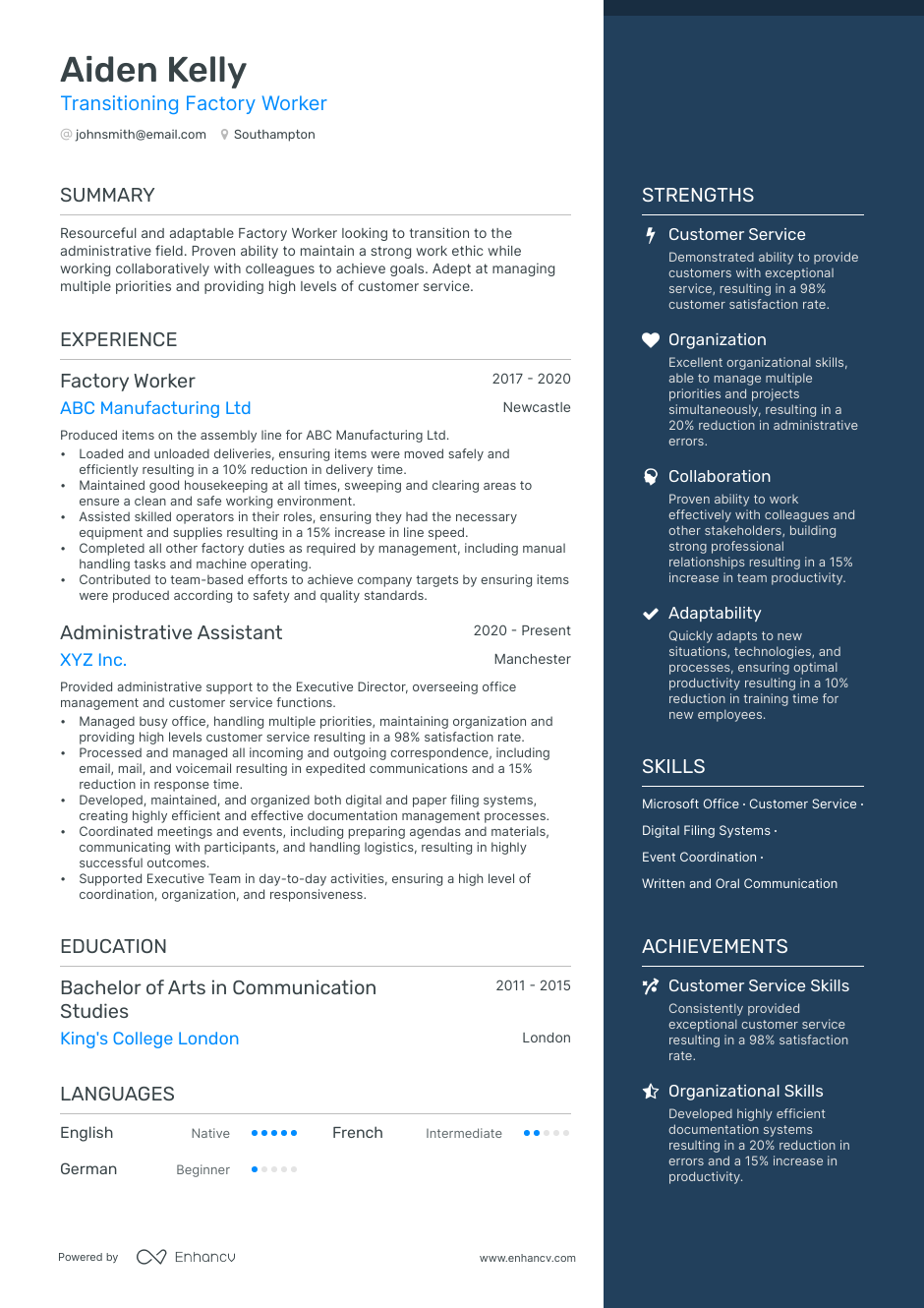 3 Factory Worker CV Examples For 2023