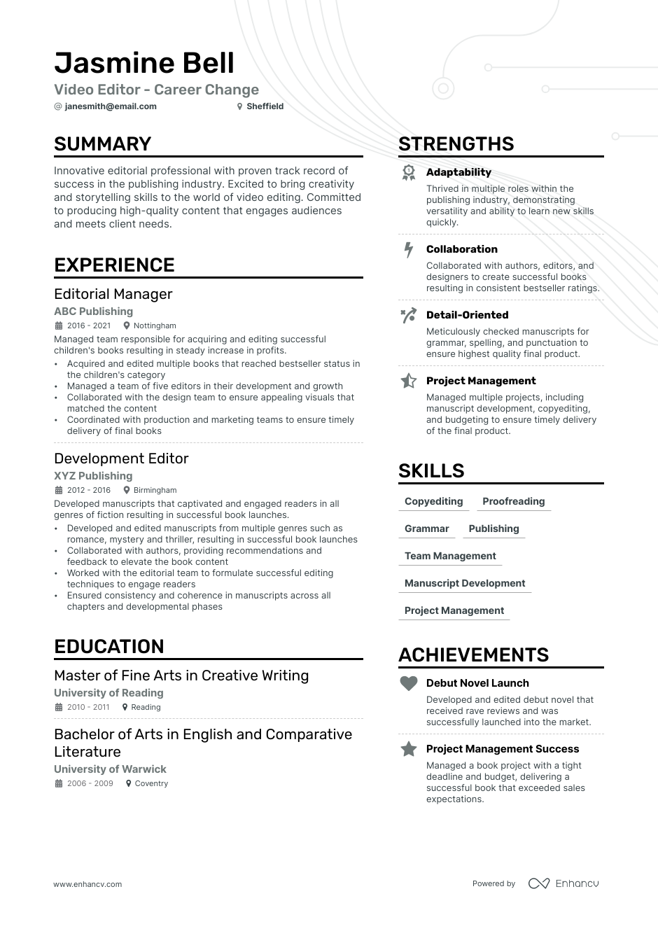 3 Editor CV Examples for 2023