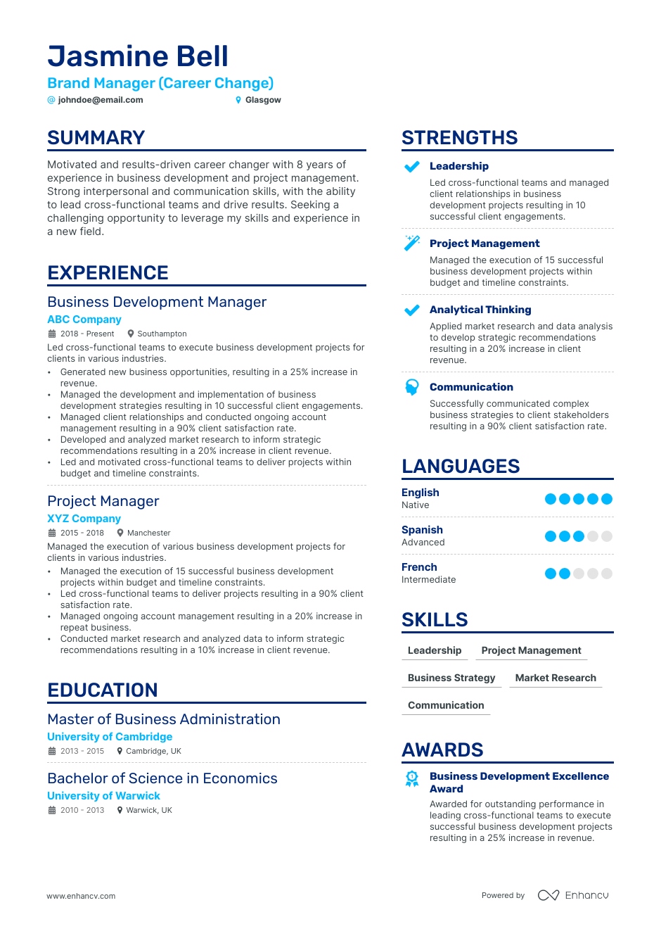 3 Brand Manager CV Examples for 2023