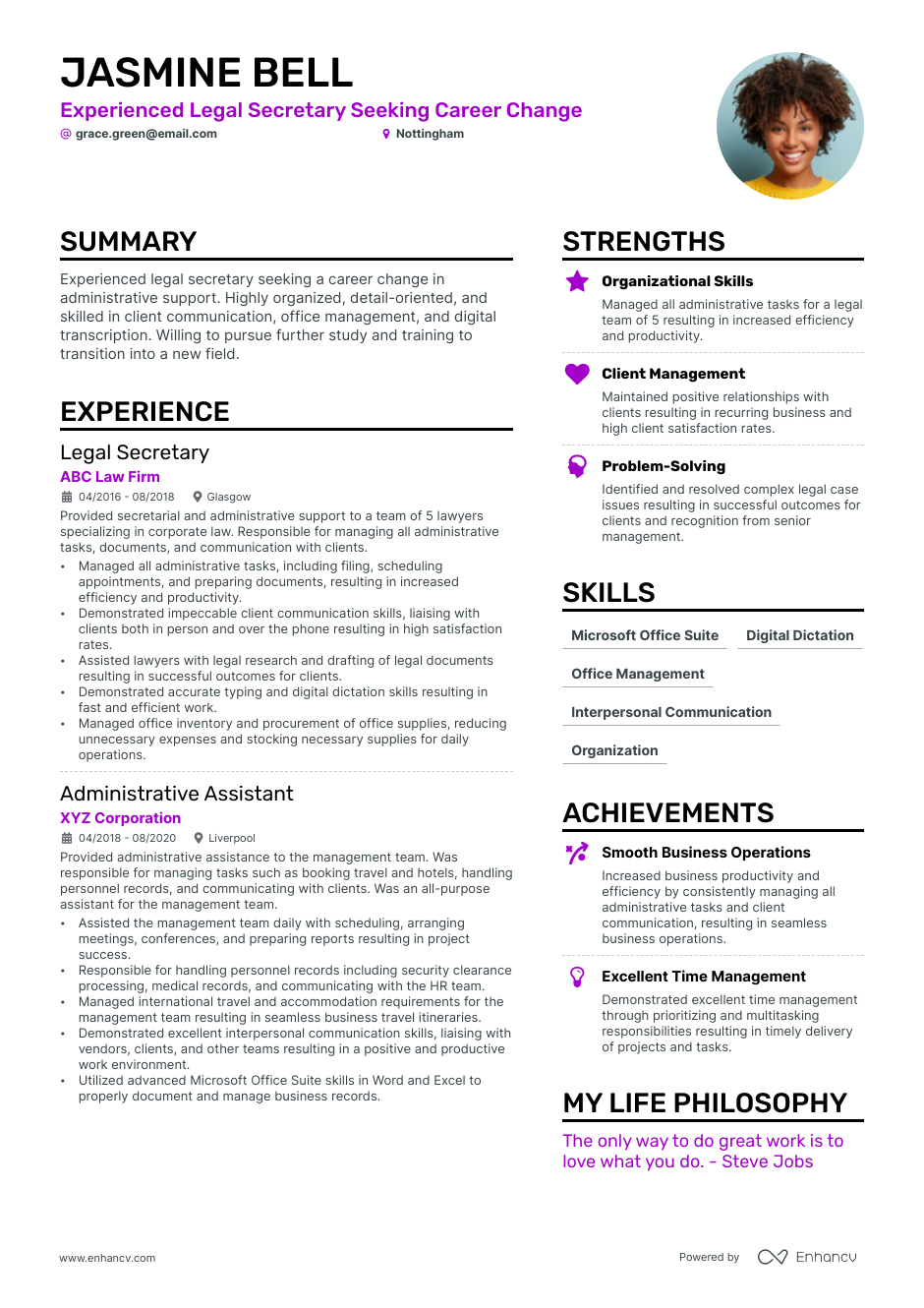 3 Secretary CV Examples For 2023 3-secretary-cv-examples-for-2023