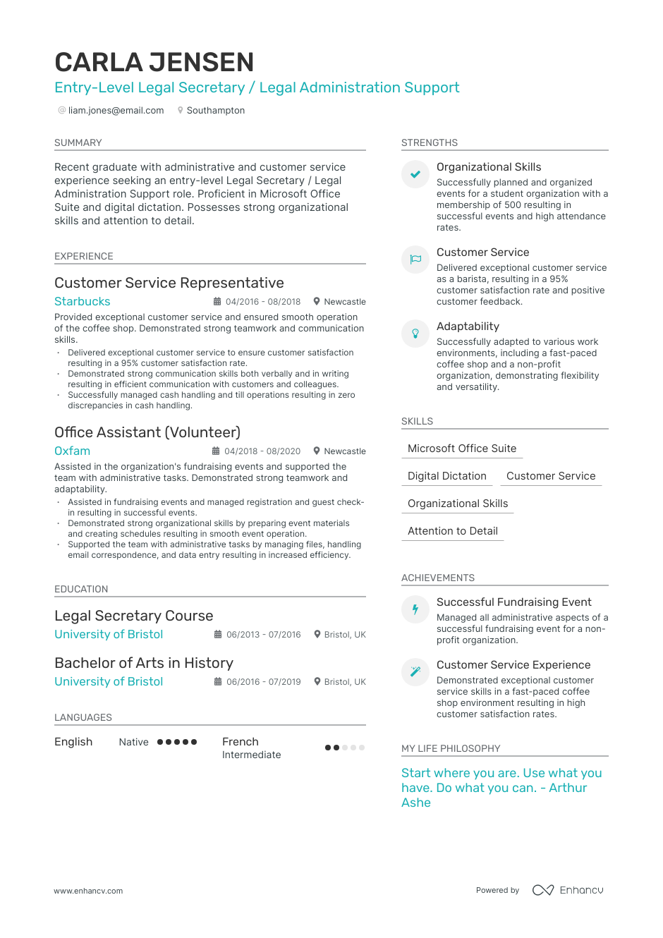 3 Secretary CV Examples For 2023