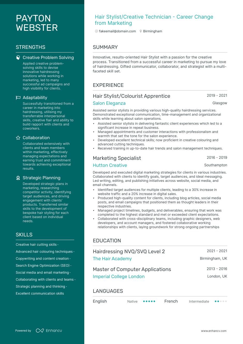 3 Hair Stylist CV Examples for 2023