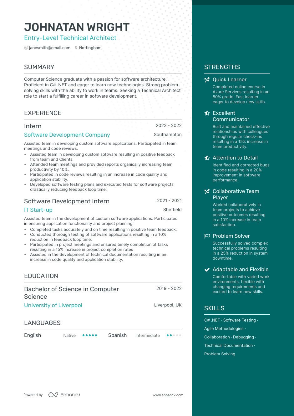 3 Software Architect CV Examples for 2023