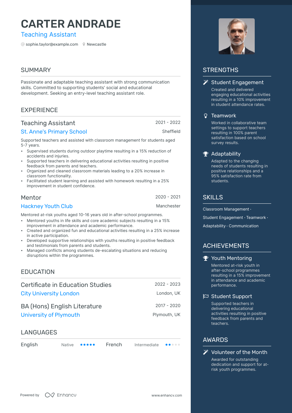 3 Teacher Assistant CV Examples for 2023