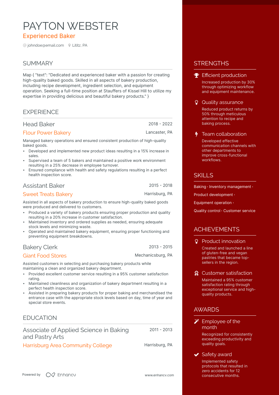 Baker Resume 