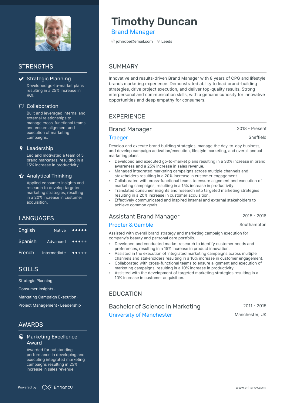 3 Brand Manager CV Examples for 2023