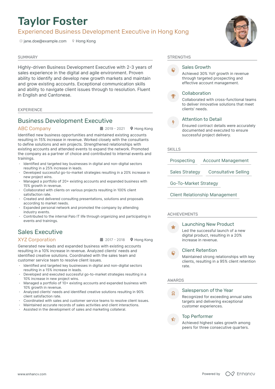 business development executive job description resume