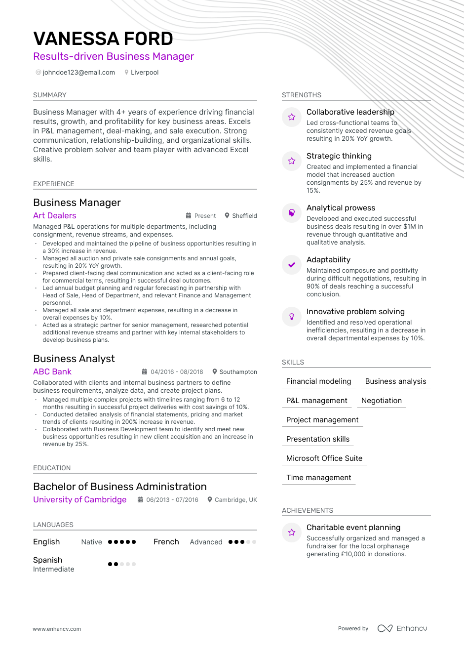 3 Business Manager CV Examples for 2023