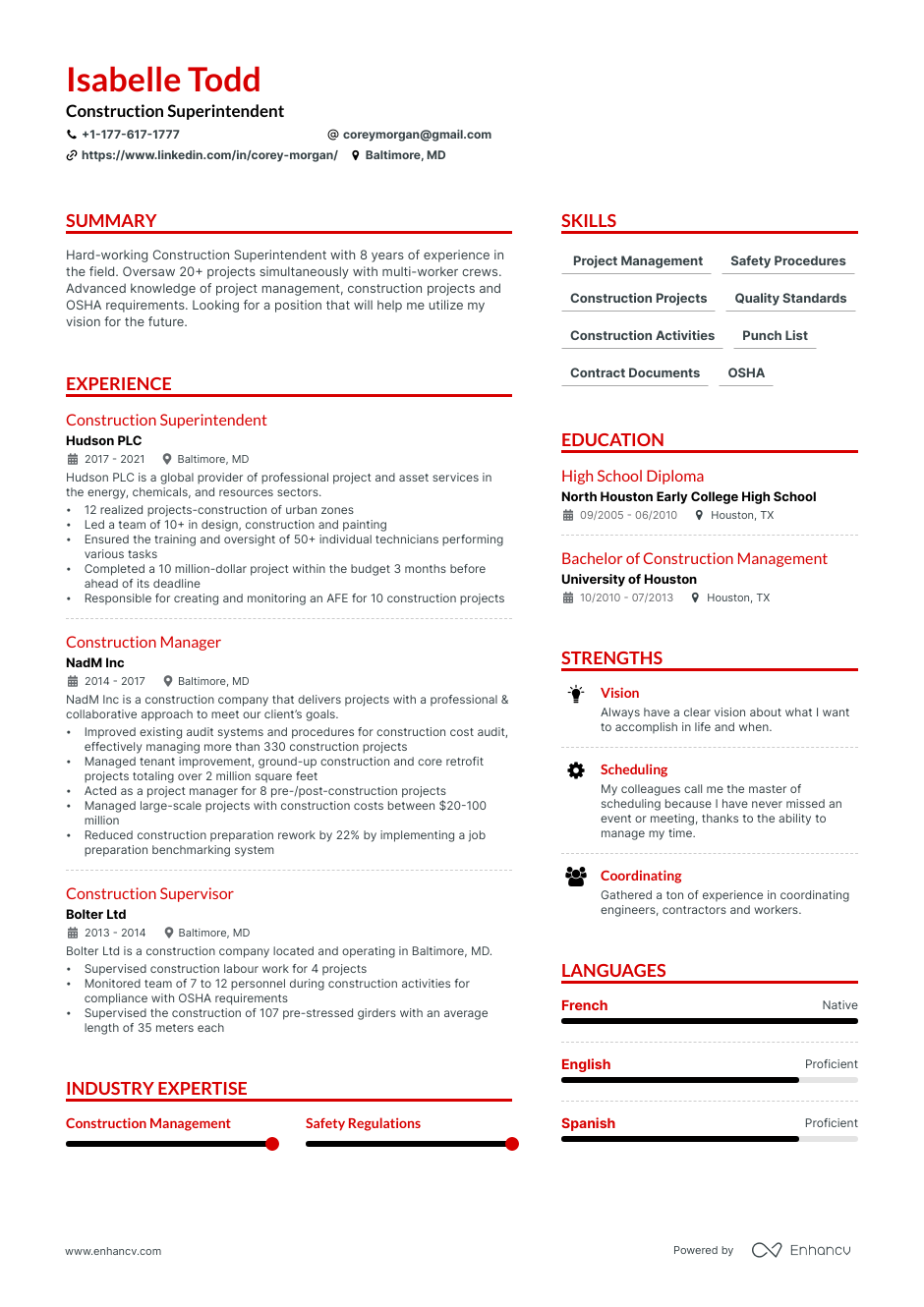 5 Construction Superintendent Resume Examples Guide for 2023