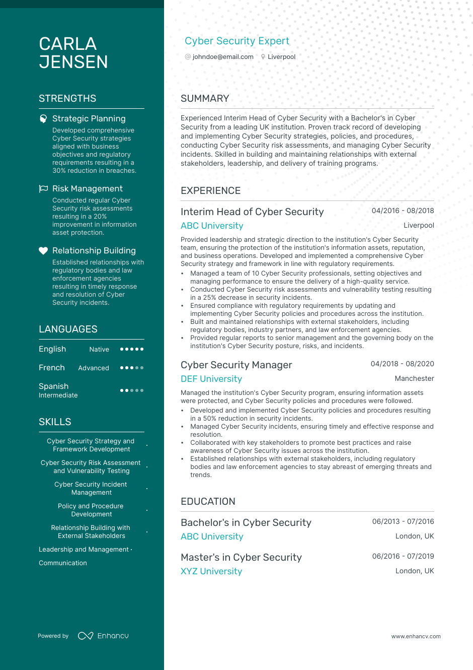 3 Cyber Security CV Examples For 2023