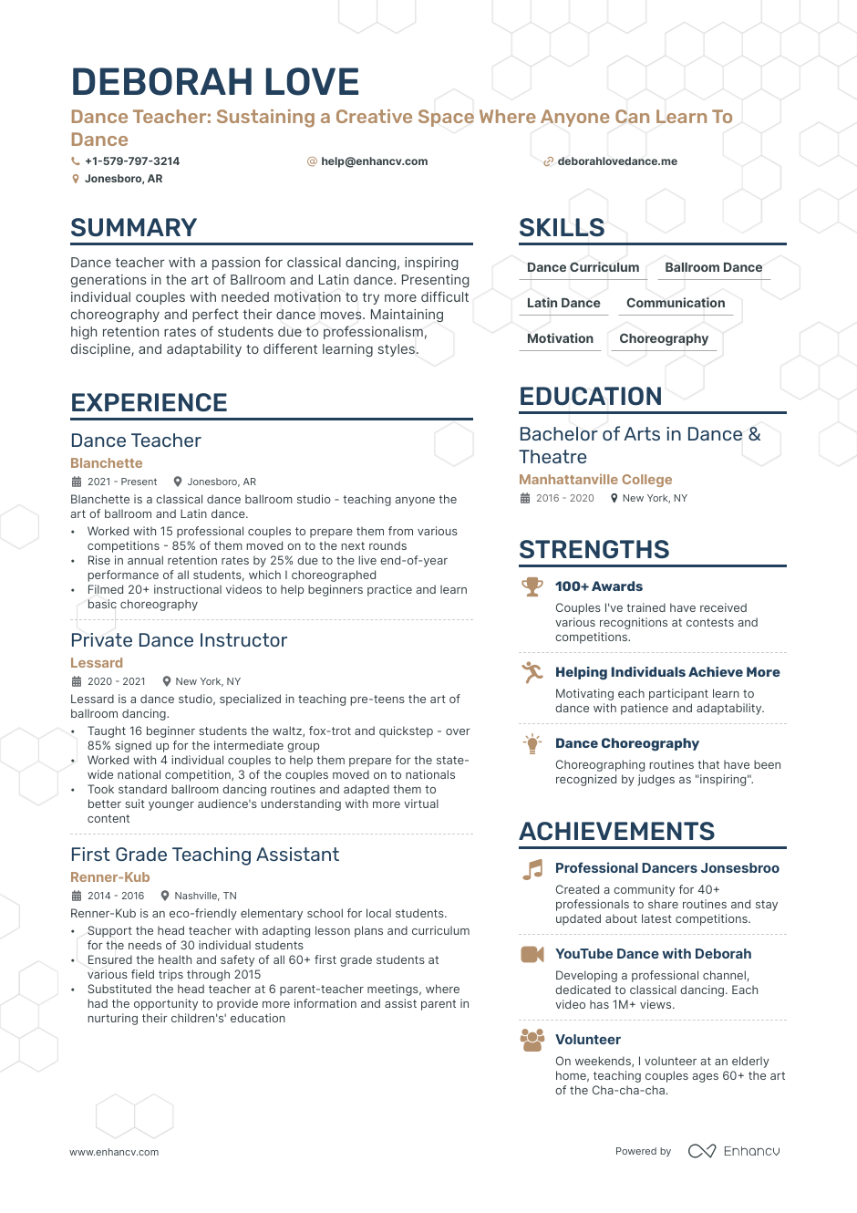 5 Dance Teacher Resume Examples Guide For 2023   Dance Teacher Resume 