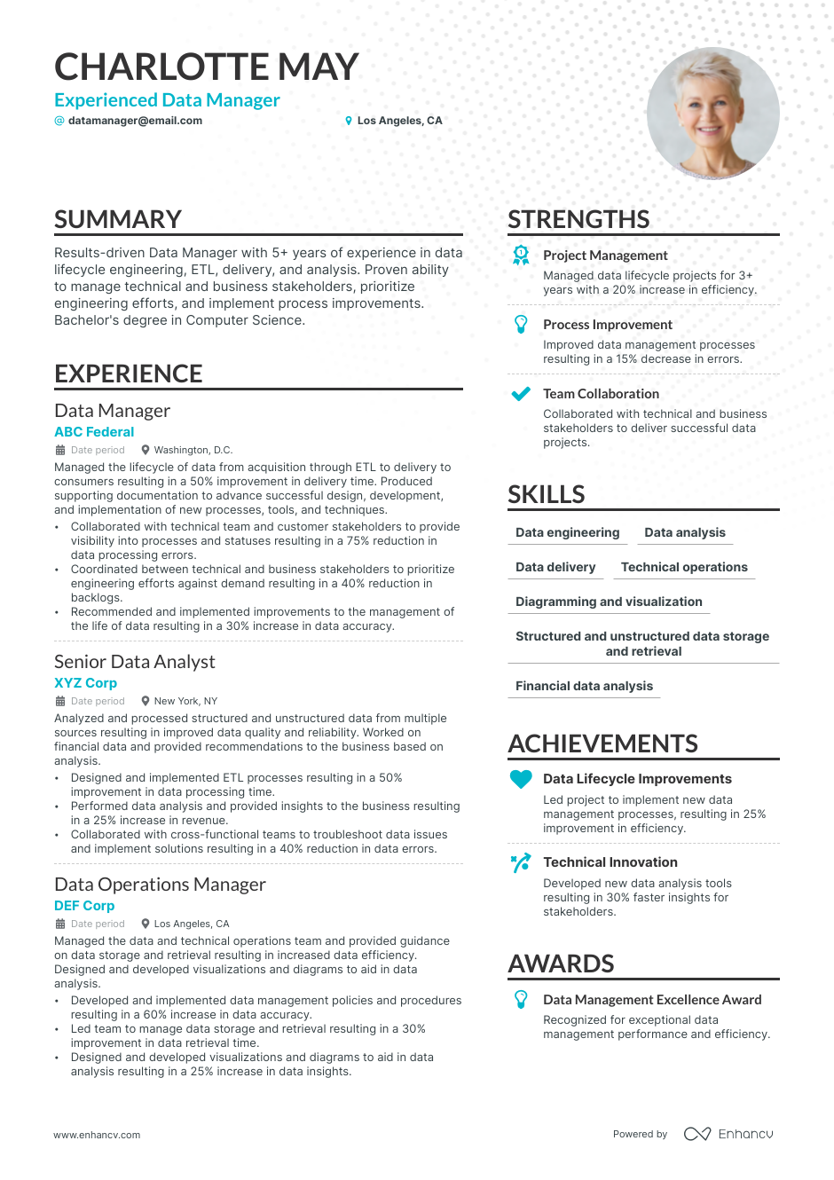 5 Data Manager Resume Examples & Guide for 2023