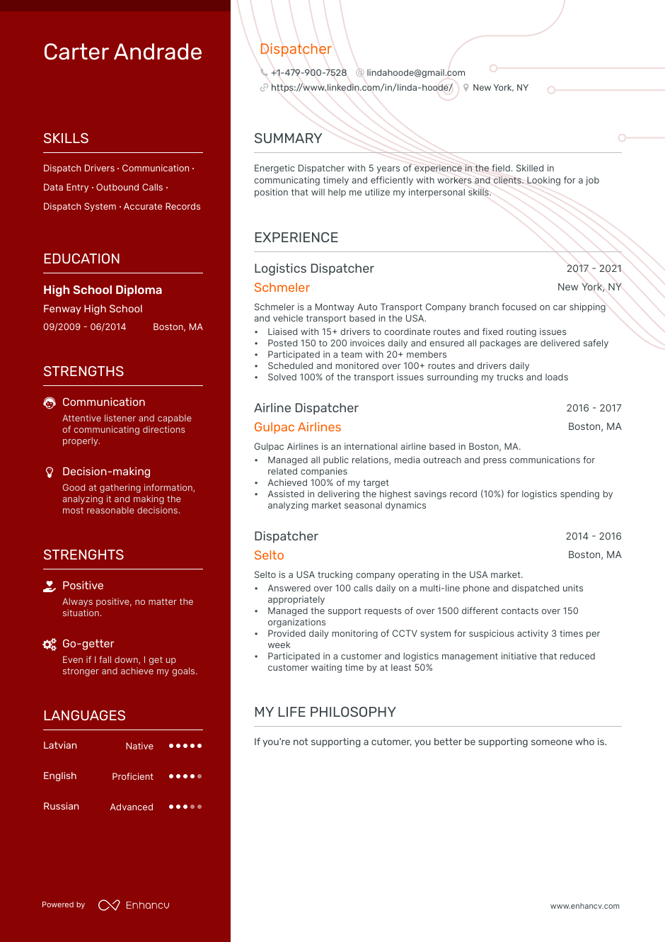 8 Dispatcher Resume Examples & Guide for 2023