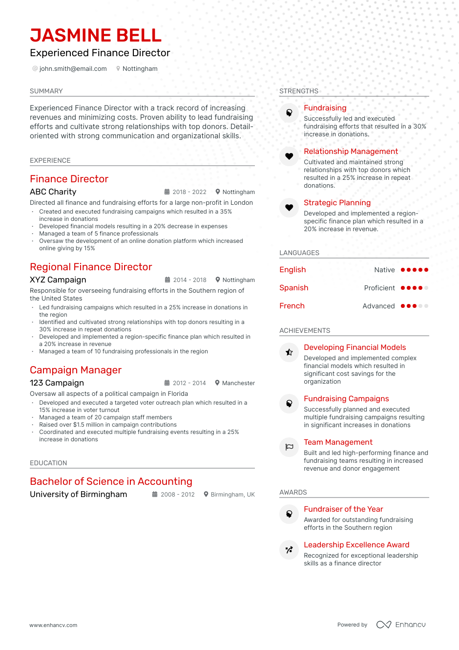 3 Finance Director CV Examples For 2023   Finance Director Cv 