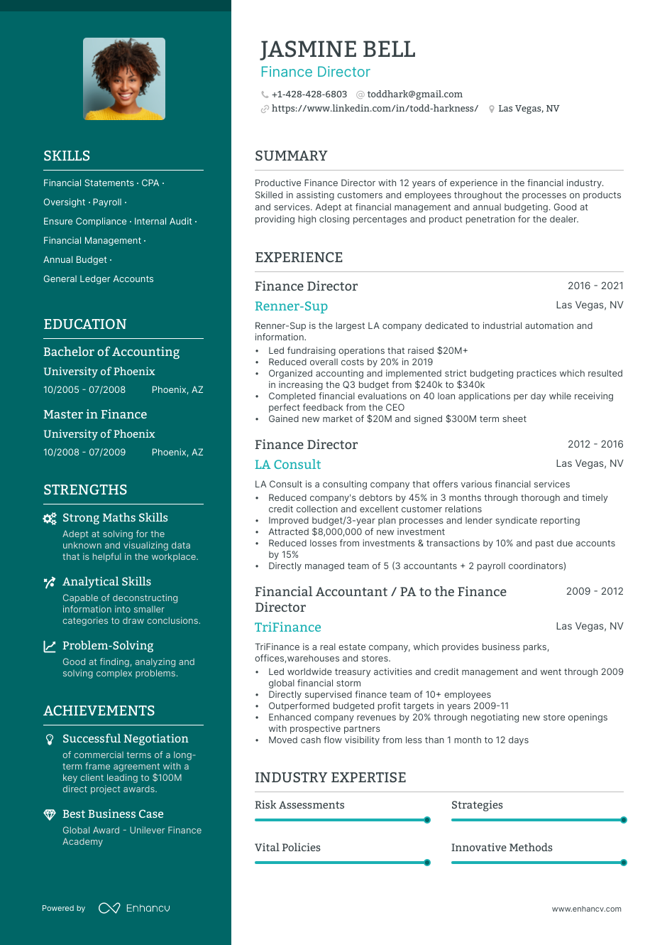 5 Finance Director Resume Examples Guide For 2023   Finance Director Resume 