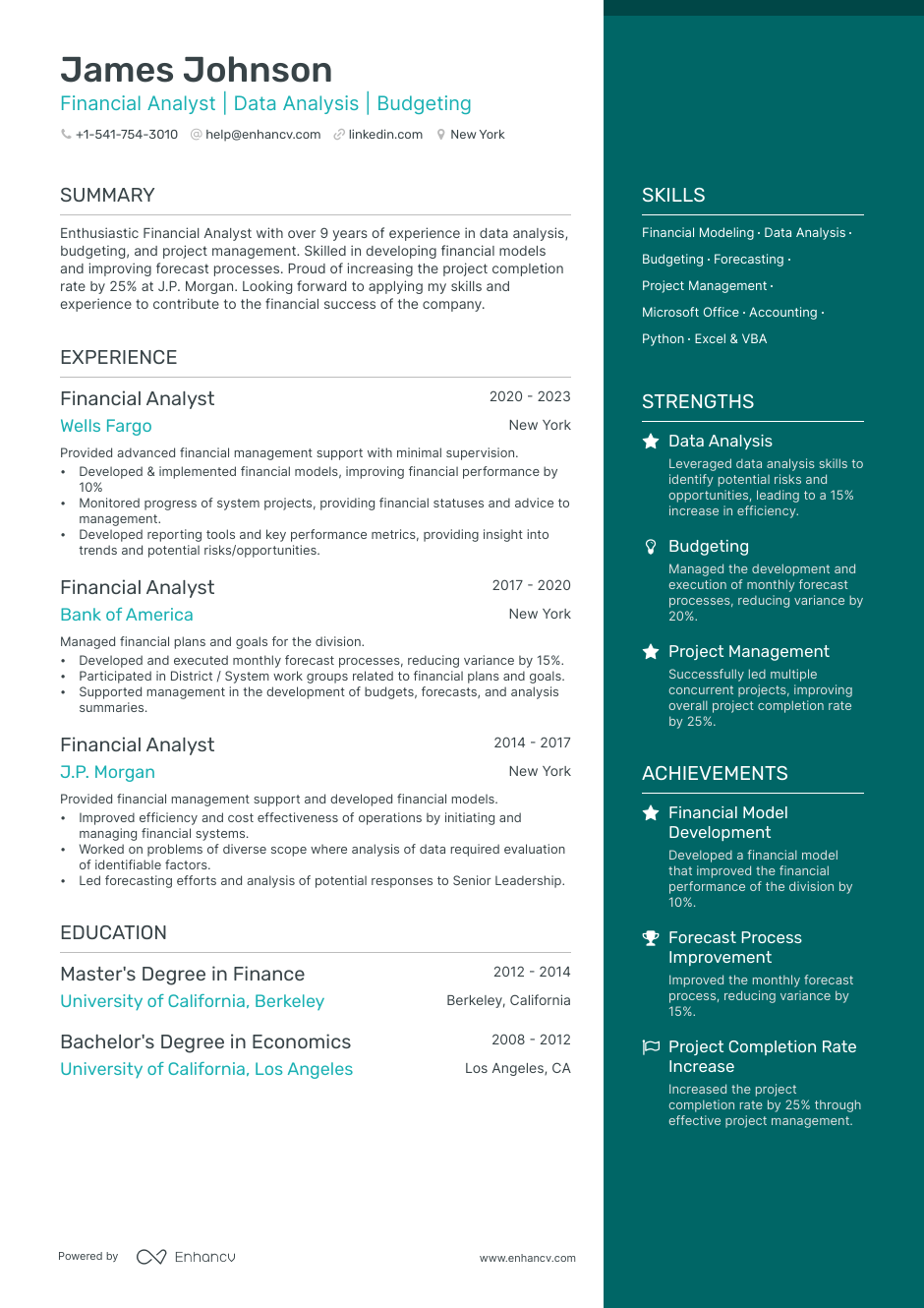 12 Financial Analyst Resume Examples & Guide for 2023