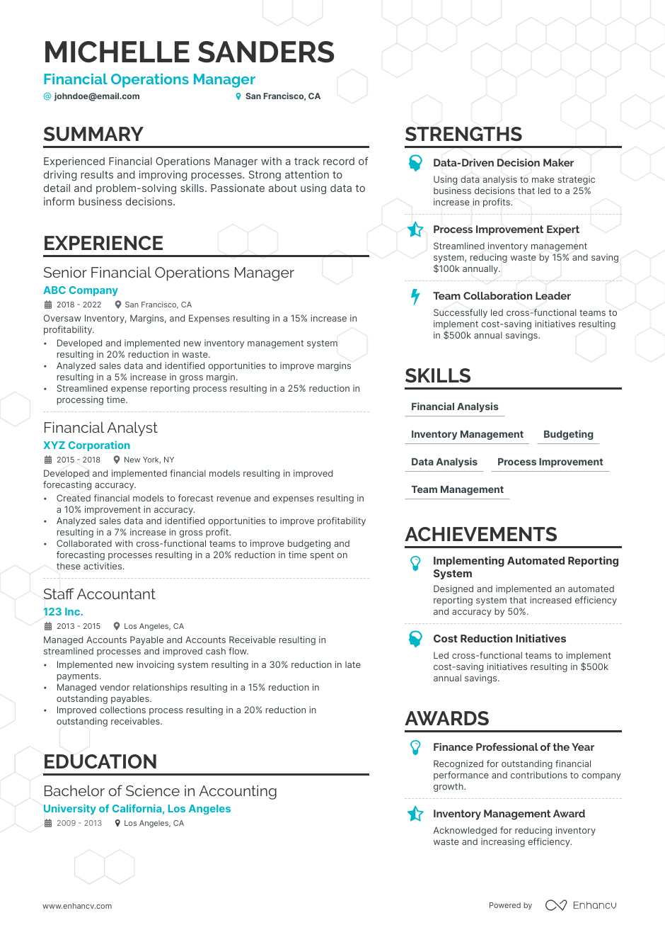 5 Financial Operations Manager Resume Examples & Guide For 2023