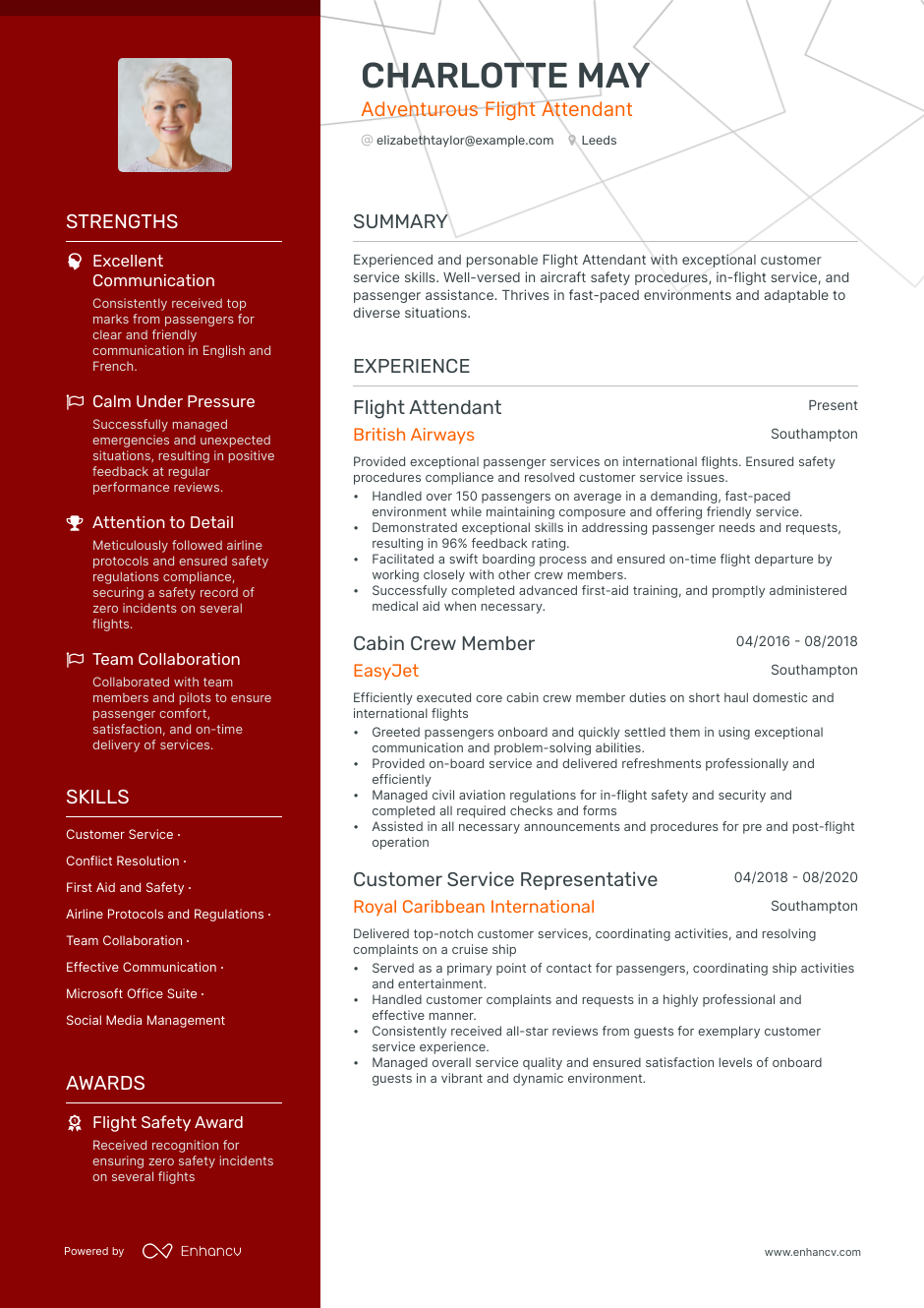 3 Flight Attendant CV Examples For 2023