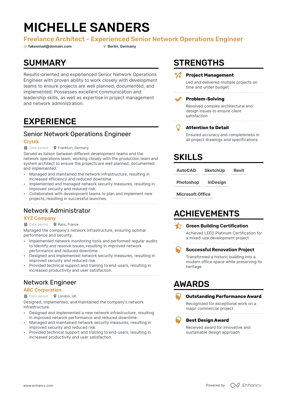 5 Freelance Architect Resume Examples & Guide for 2023