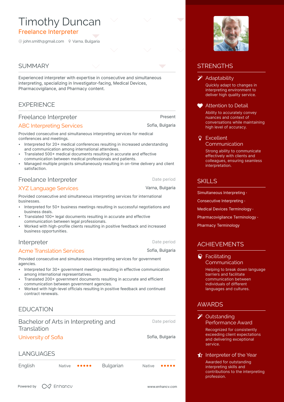 5 Freelance Interpreter Resume Examples & Guide for 2023