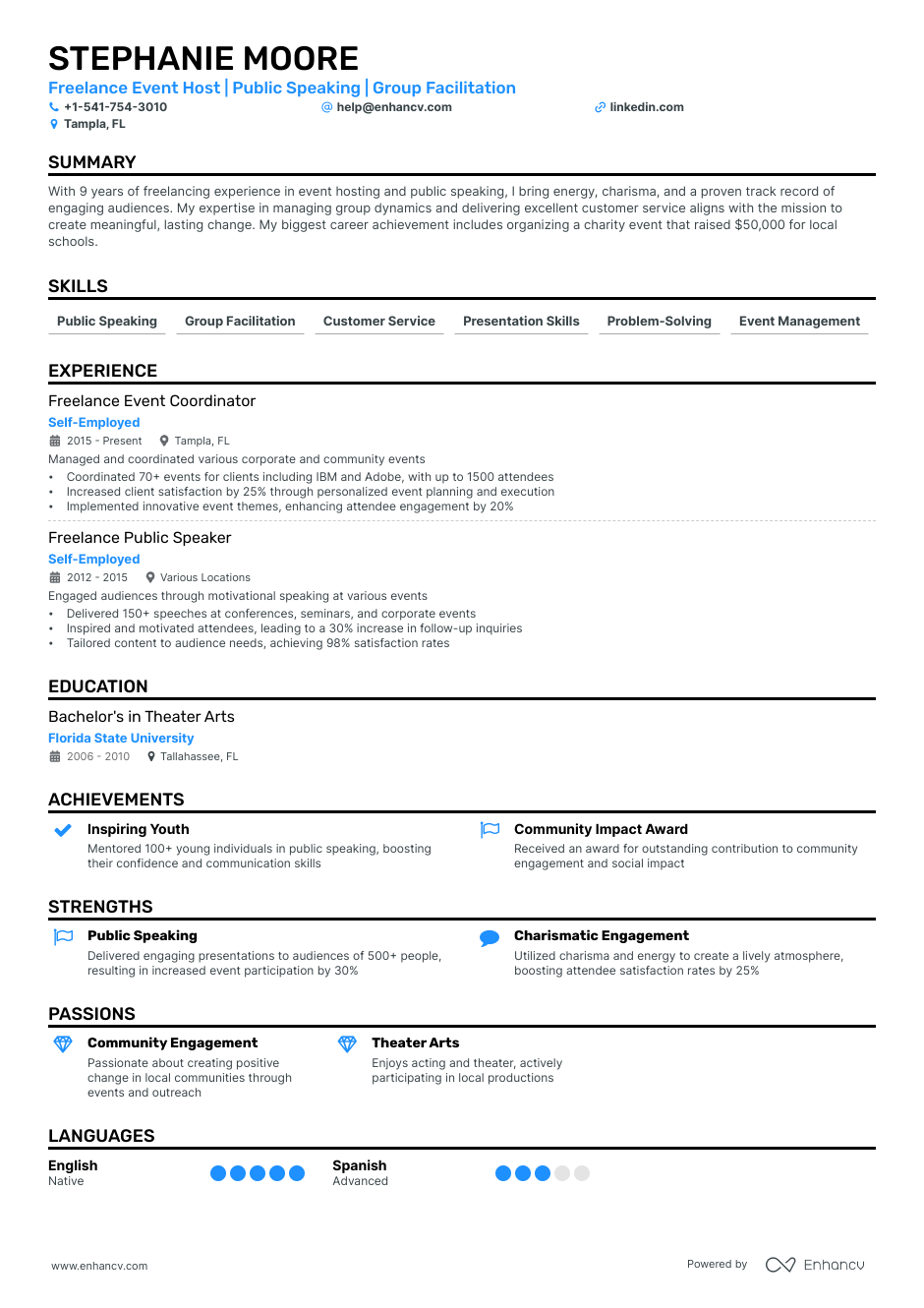 Resume Examples 2024 Freelancer Greer Agnesse