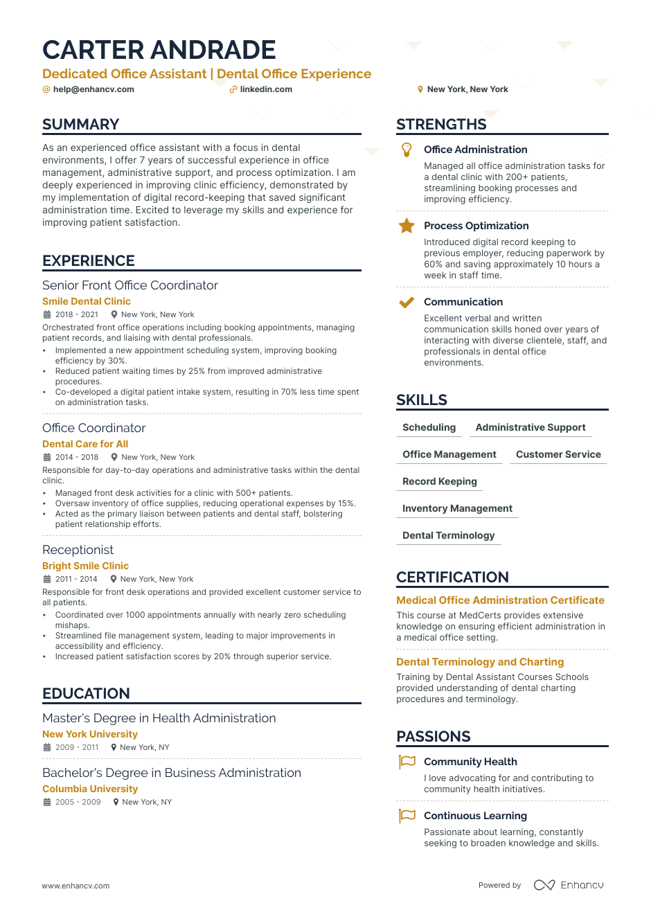 5 Front Office Assistant Resume Examples & Guide for 2023