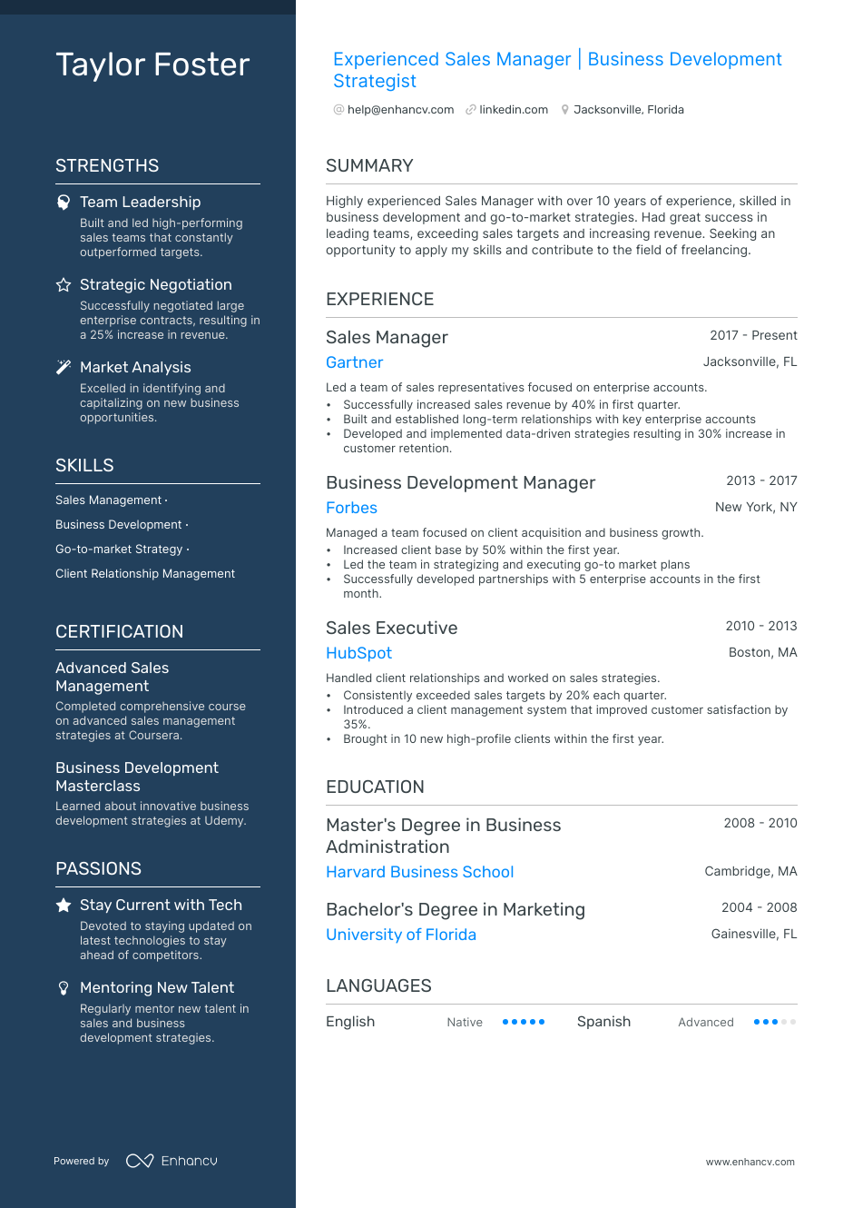 5 Head of Sales Resume Examples - Head Of Sales Resume 
