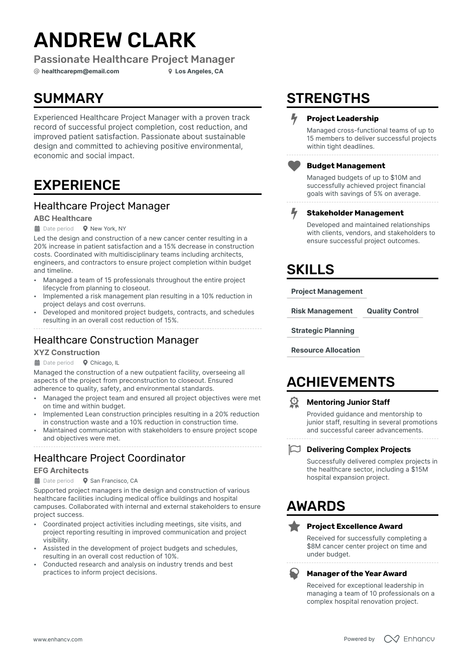 Healthcare Project Manager Resume Examples Guide For