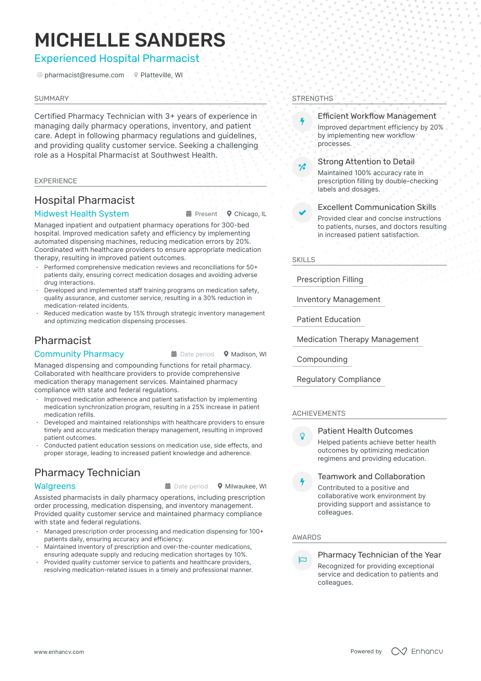 5 Hospital Pharmacist Resume Examples & Guide for 2023