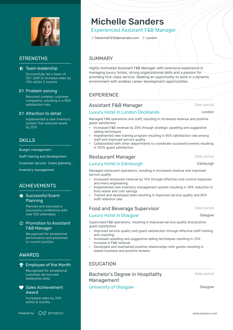 5 Hotel Assistant Manager Resume Examples Guide For 2023