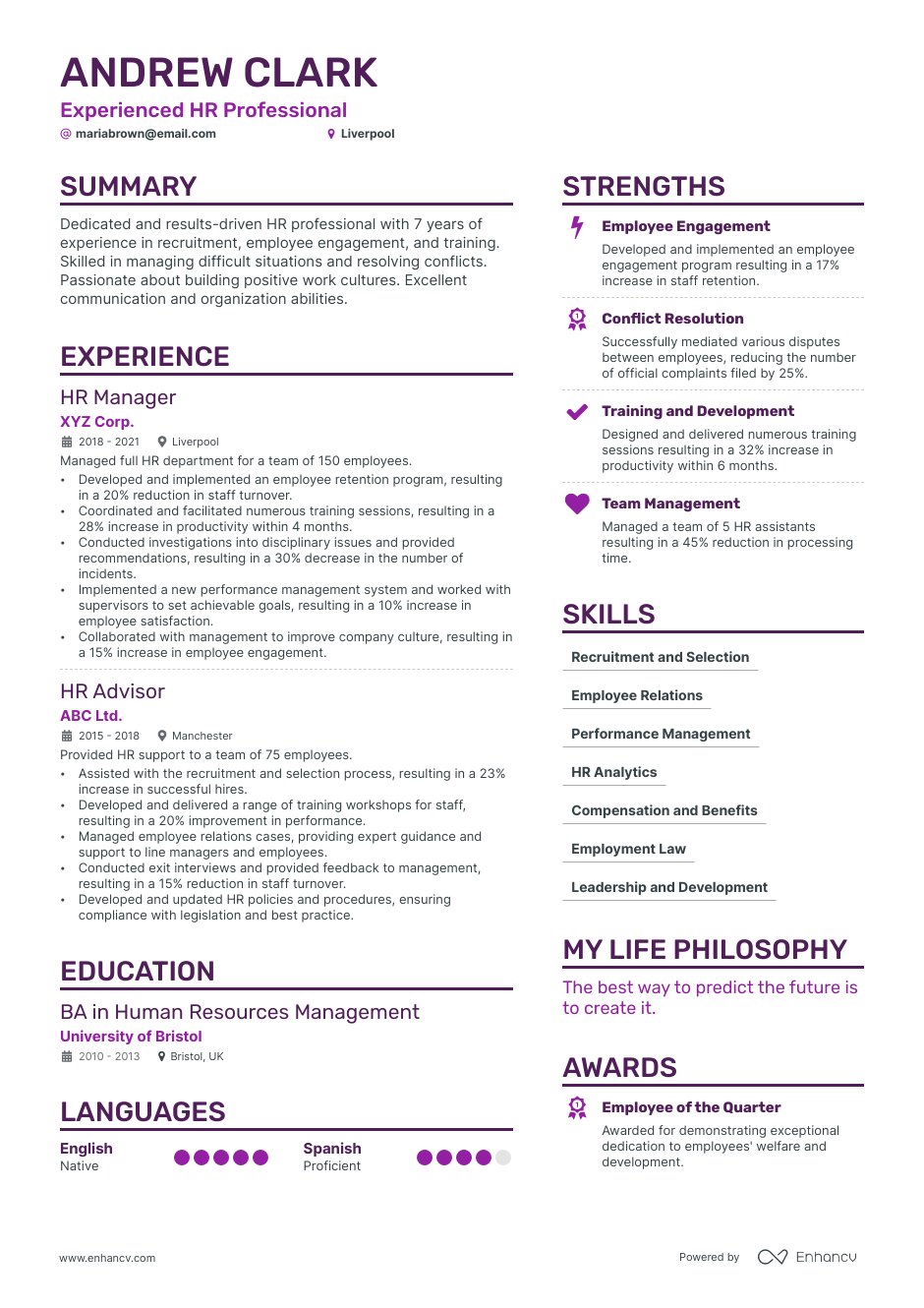 3 Human Resources CV Examples For 2023 3 Human Resources CV Examples For 2023