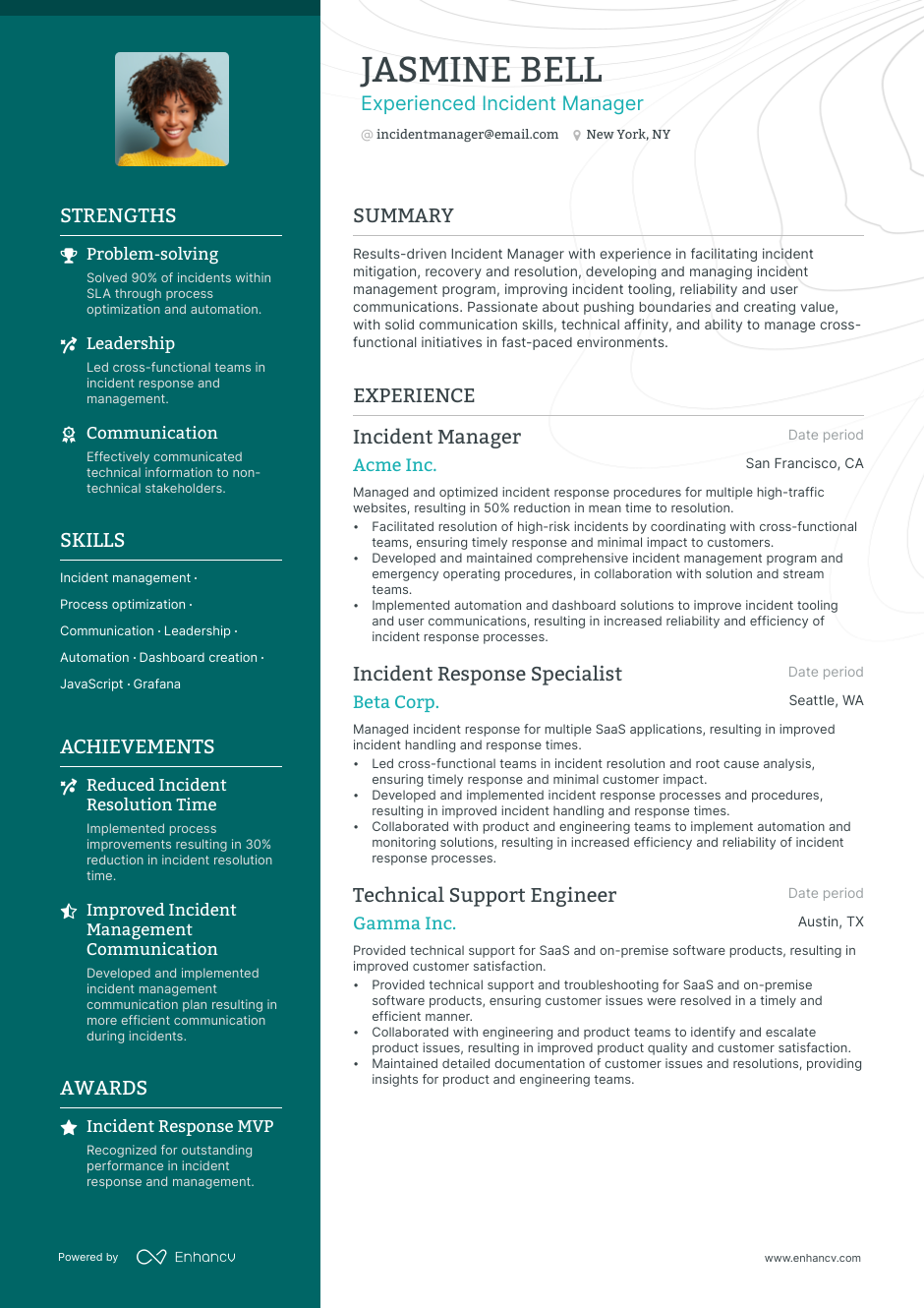 5 Incident Manager Resume Examples Guide For 2023