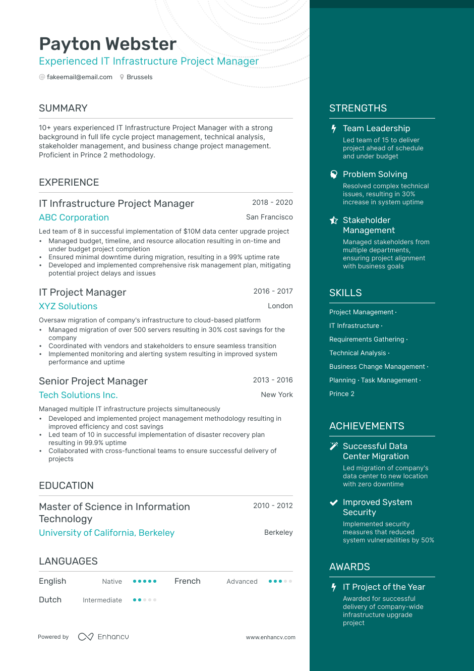 5 IT Infrastructure Project Manager Resume Examples & Guide for 2023