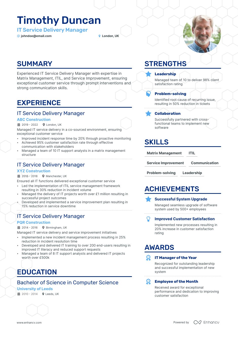 5 IT Service Delivery Manager Resume Examples Guide For 2023   It Service Delivery Manager Resume 