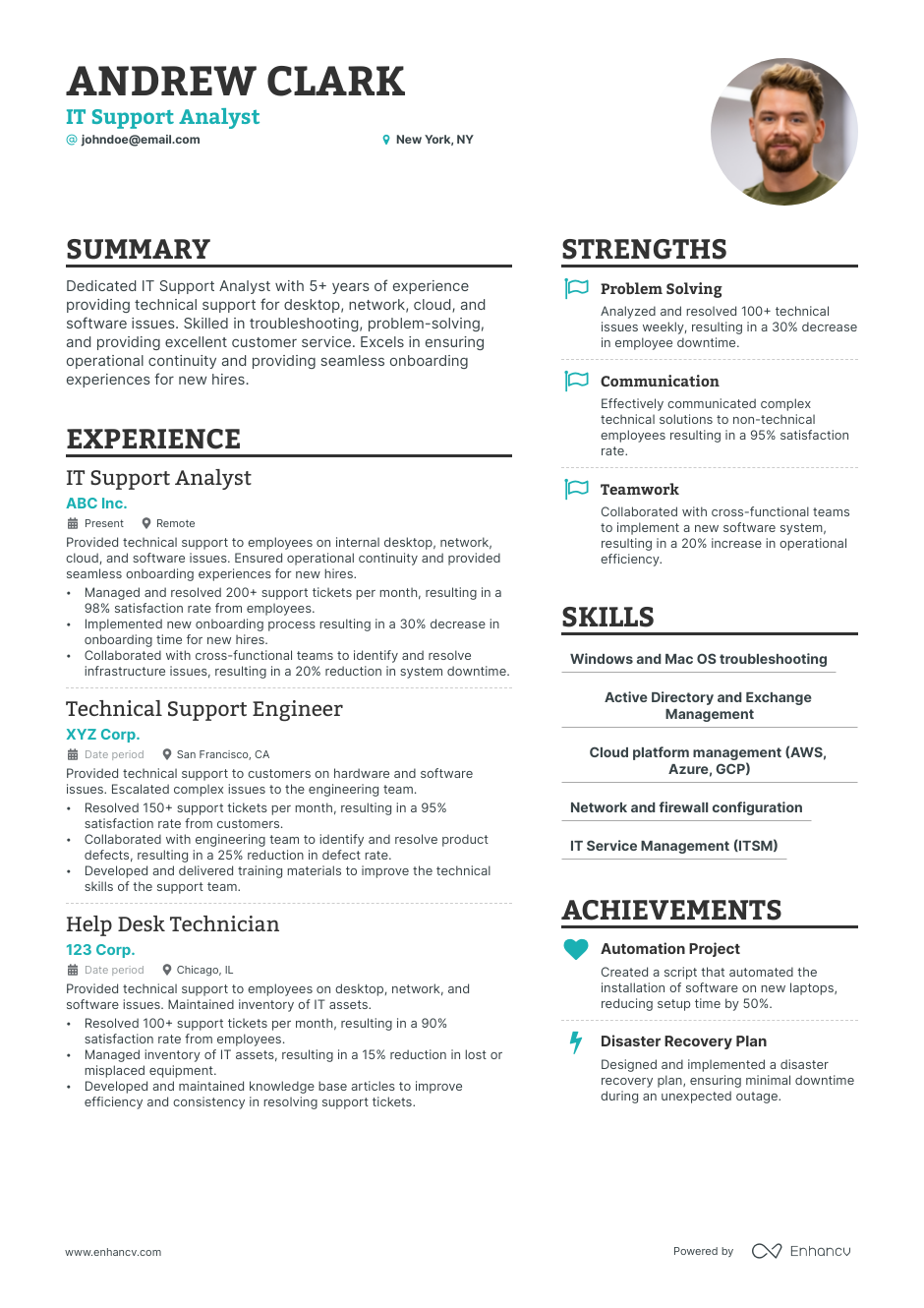 5 IT Support Analyst Resume Examples & Guide for 2023