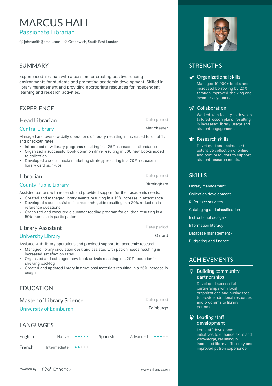 3 Librarian Resume Examples Guide For 2023   Librarian Resume 