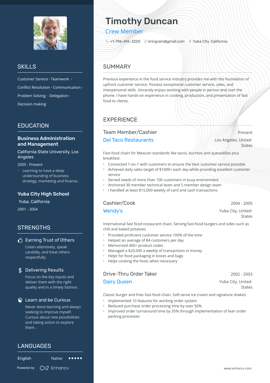 Mcdonalds Resume 