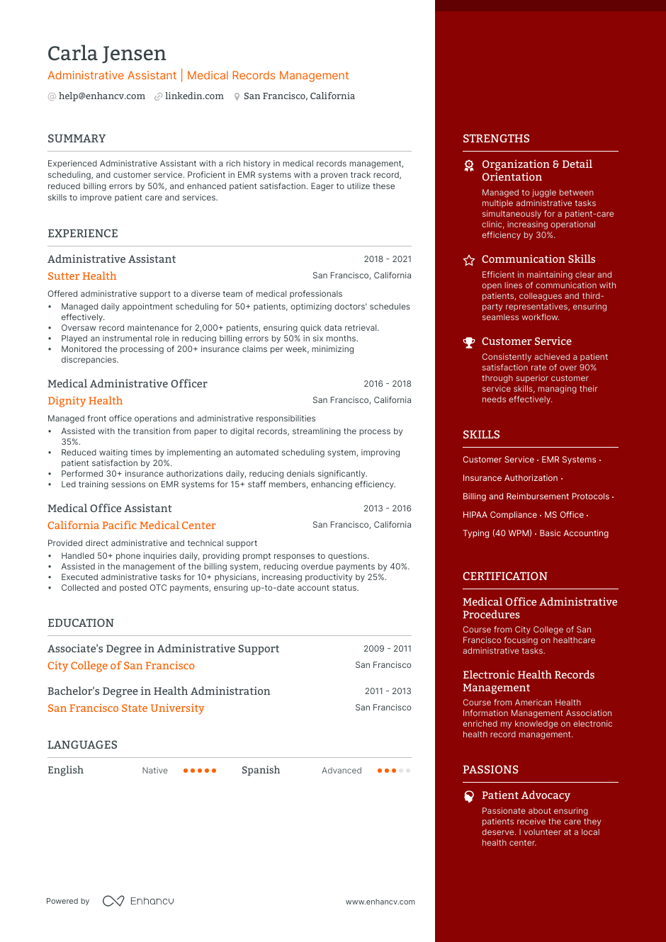 5 Medical Office Administrator Resume Examples & Guide for 2023