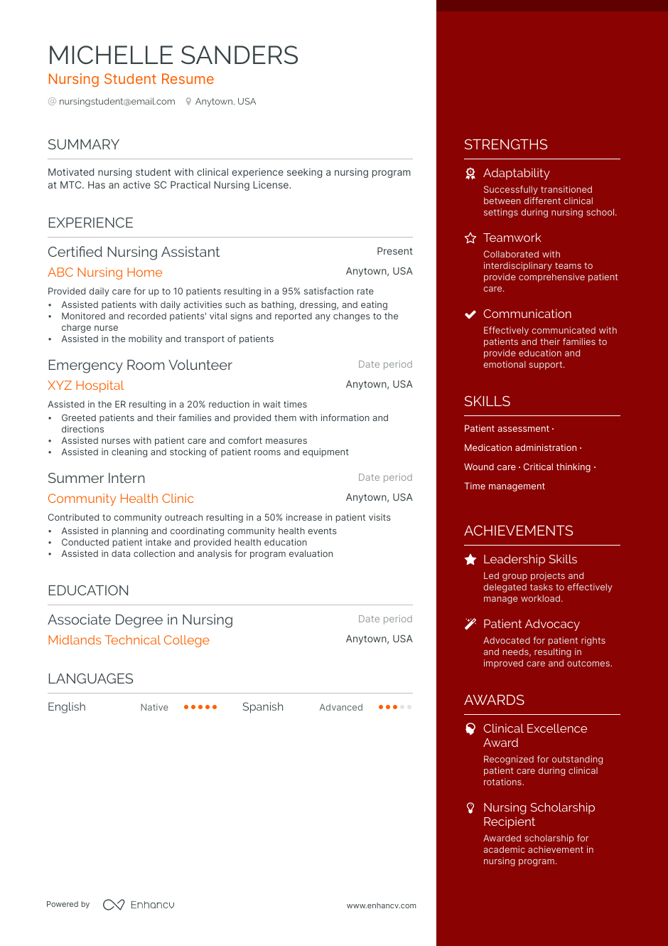 Gi Nurse Resume Examples   Nursing Student Resume 