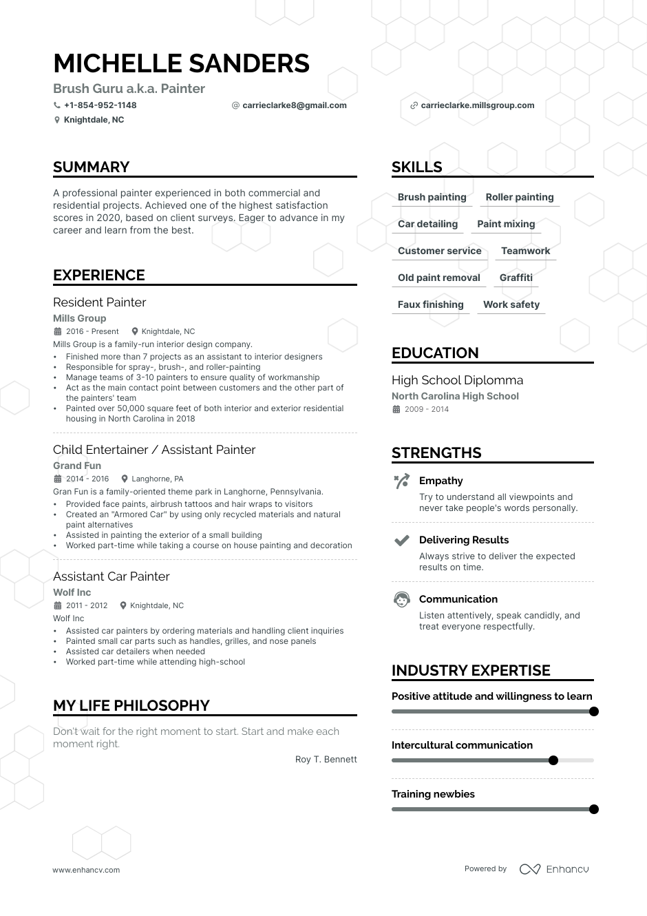 Painter Resume Examples & Guide for 2023