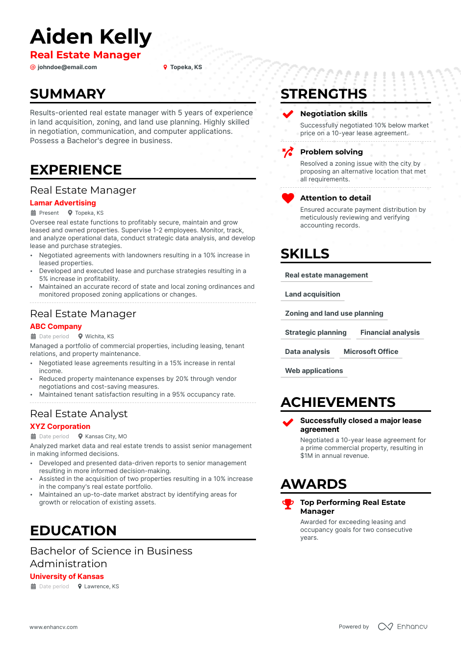 5 Real Estate Manager Resume Examples & Guide for 2023