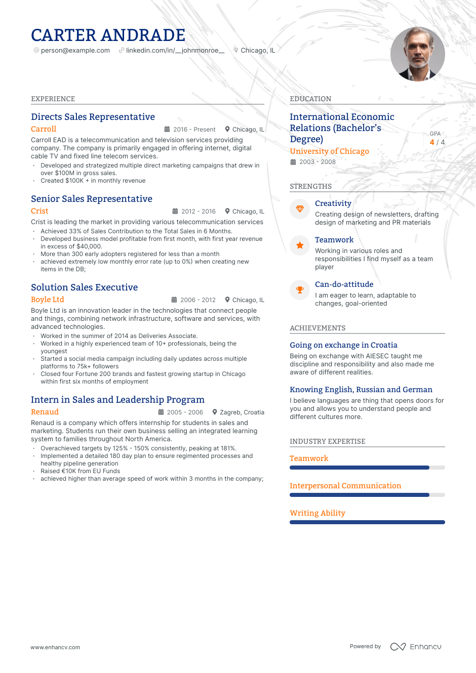 14 Sales Representative Resume Examples & Guide for 2023