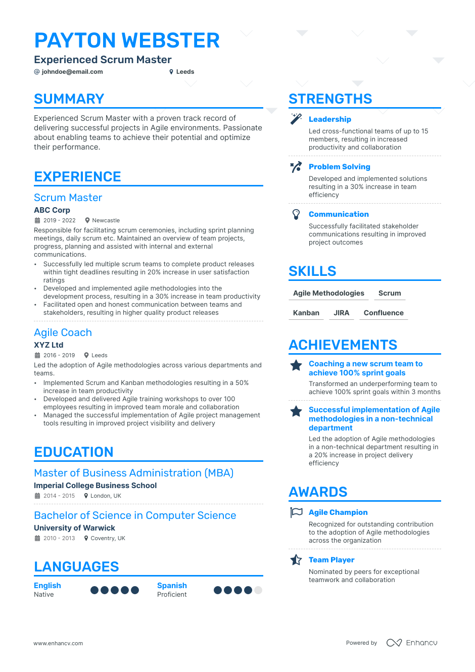 3 Scrum Master CV Examples for 2023