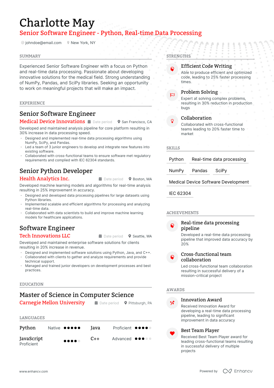 5 Senior Software Engineer Resume Examples & Guide for 2023