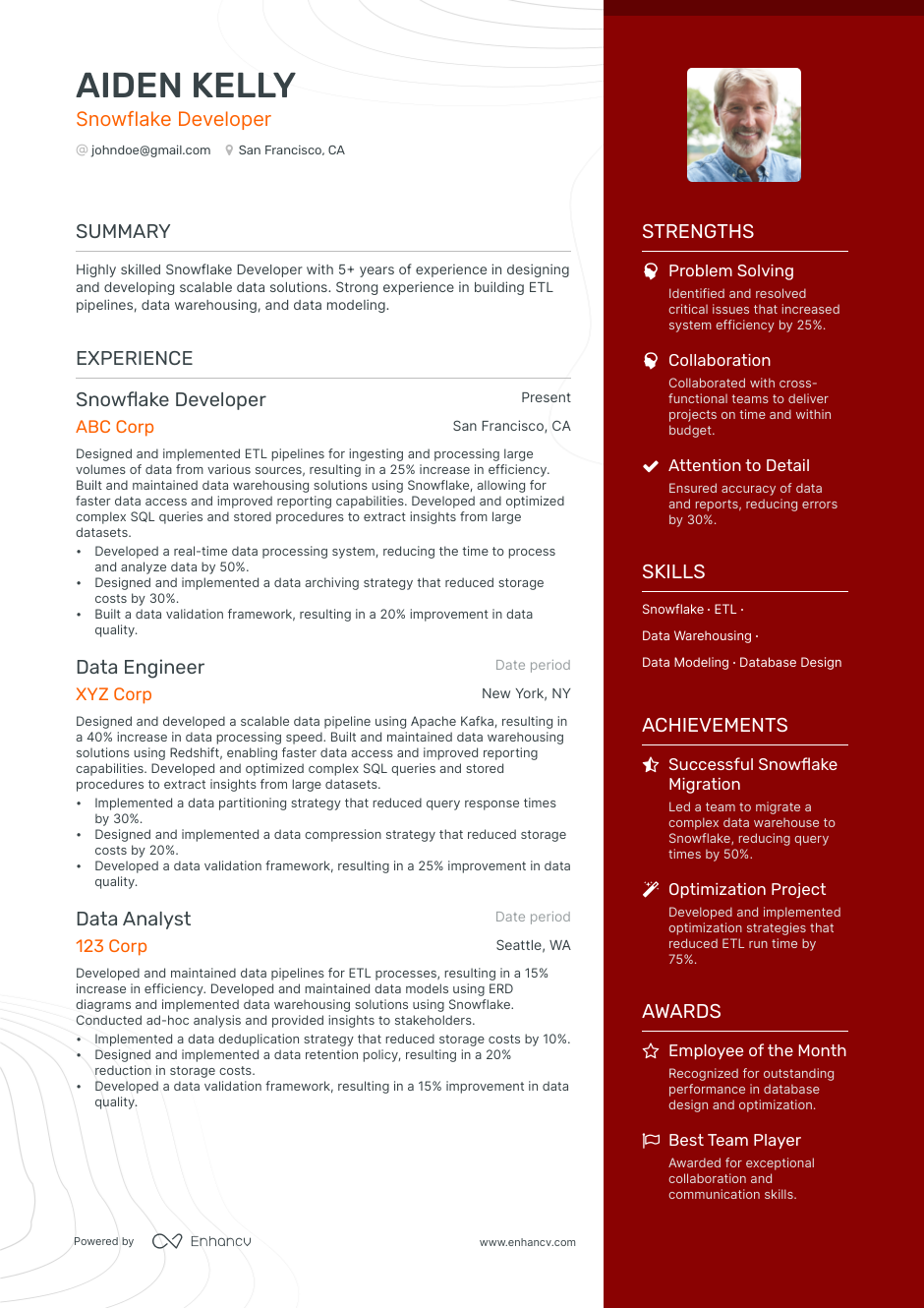 5 Snowflake Developer Resume Examples & Guide for 2023